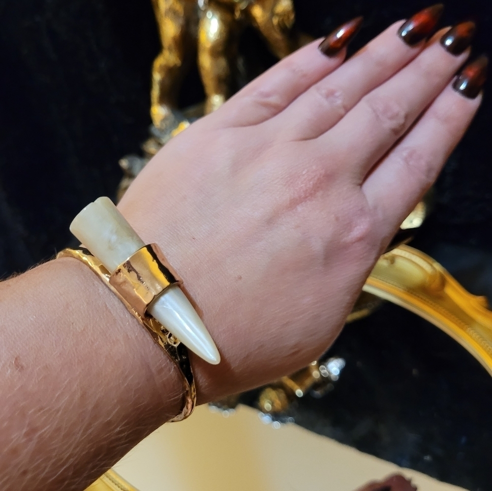 ARTISAN GOLD TOOTH CUFF BRACELET